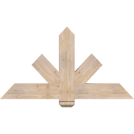Ekena Millwork Kennewick Smooth Timber Gable Bracket, Douglas Fir, 48"W x 26"H x 3 1/2"D x 5 1/2"F, 13/12 Pitch GBW048X26X0406KEN00SDF